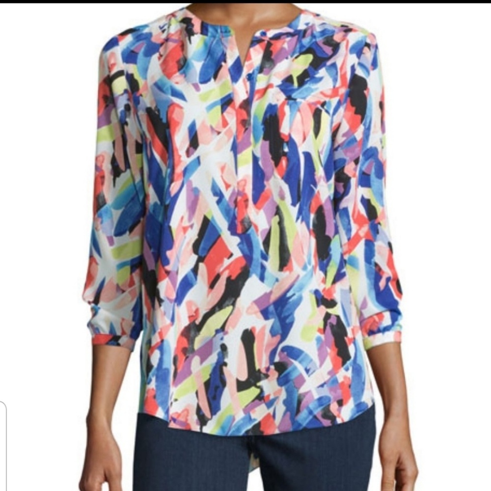 NYDJ Printed Blouse